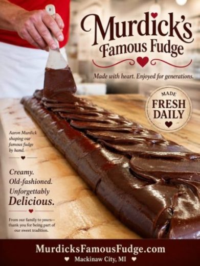 Aaron Murdick making fudge as his ancestors did.